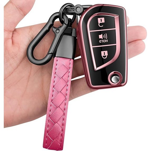 Sindeda Key Fob Cover for Toyota Vehicles (Pink)
