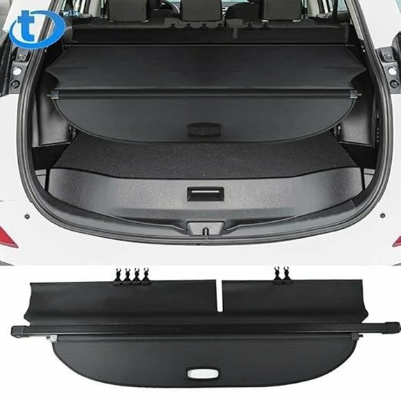 Black Trunk Retractable Cargo Cover for Toyota RAV4