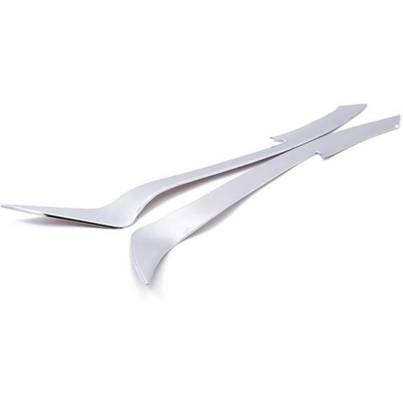 Kadore Chrome Front Lamp Eyebrow Trim for Toyota RAV4