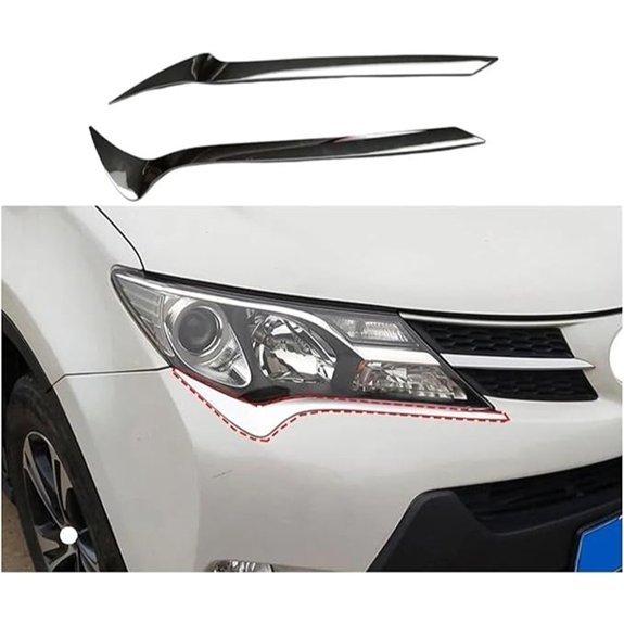 Toyota RAV4 Chrome Headlight Eyebrow Trim Cover