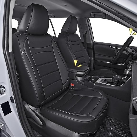 IKABEVEM Toyota RAV4 Faux Leather Seat Covers