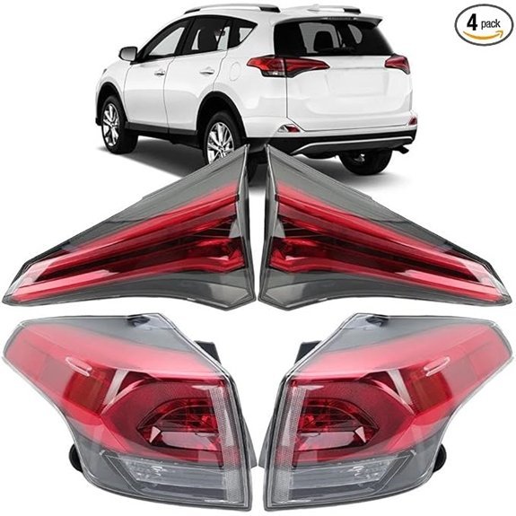 4PCS Halogen Tail Light for Toyota RAV4 2016-2018