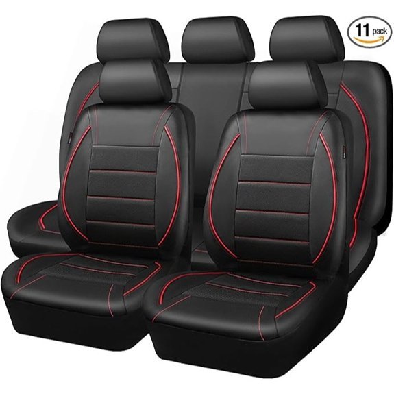 CAR PASS Universal Fit Leather Car Seat Cover