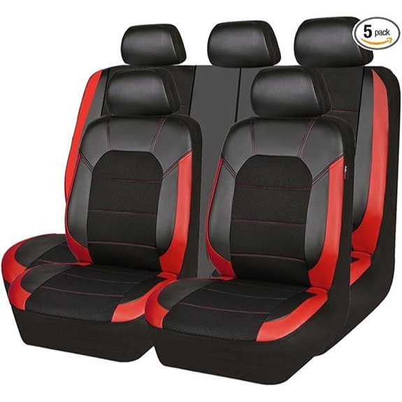 CAR PASS Universal Leather Car Seat Covers (Full Set)