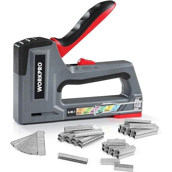 WORKPRO 6-in-1 Manual Staple Gun with Staples