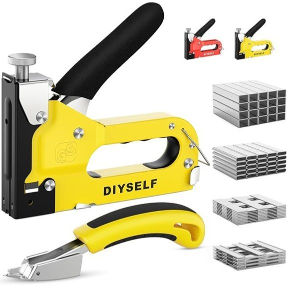 DIYSELF Heavy Duty 4-in-1 Upholstery Staple Gun