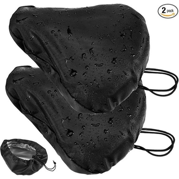 2pcs Waterproof Bike Seat Covers with Drawstring