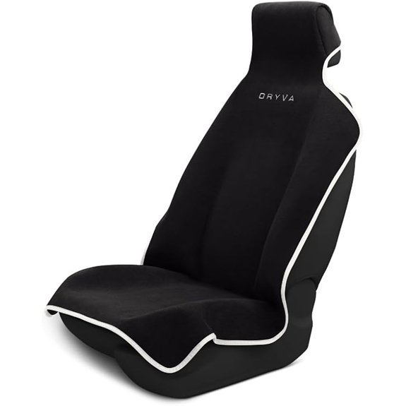 DryvaSeat Microfiber Waterproof Car Seat Cover (Black)