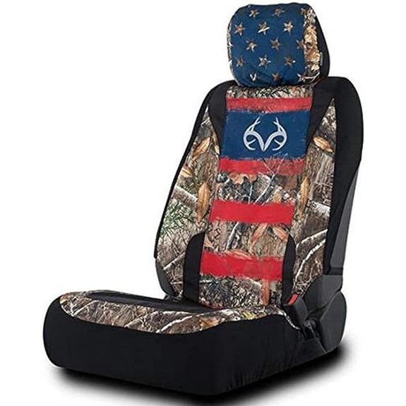 Realtree Camo Waterproof Low Back Seat Cover