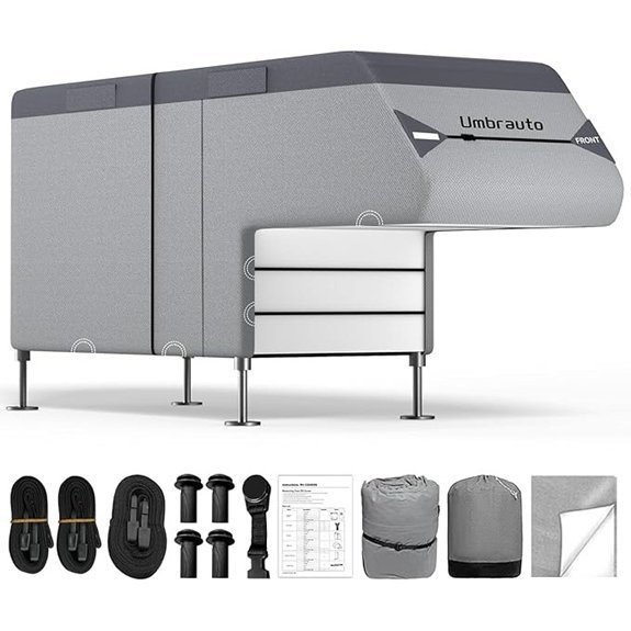 Umbrauto Waterproof Truck Camper Cover for 8-10ft RVs