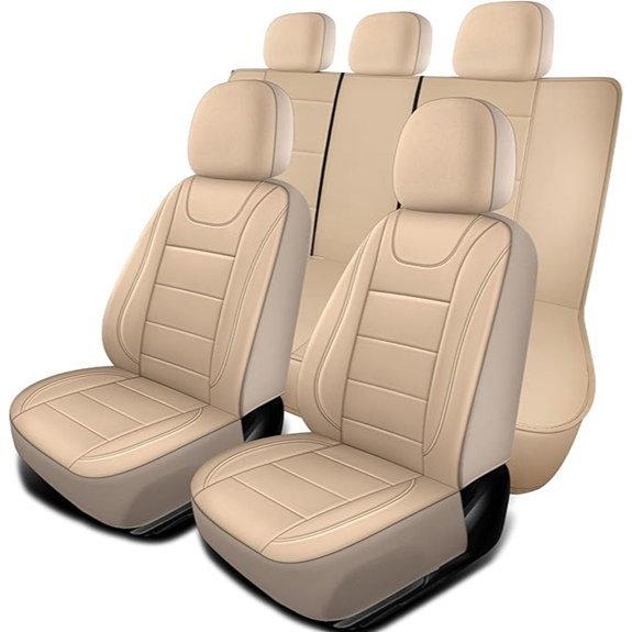 HChengkikz Waterproof Faux Leather Car Seat Covers