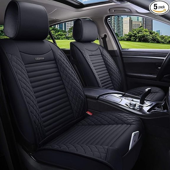 Aierxuan Waterproof Leather Car Seat Covers Full Set