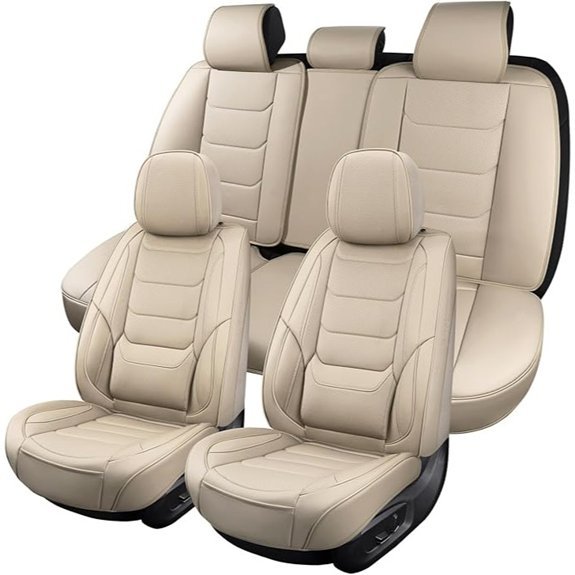Leather Car Seat Covers Full Set Waterproof