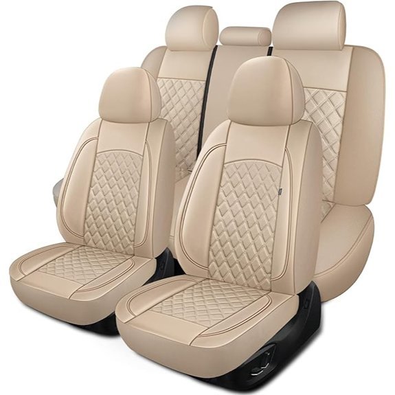 HChengkikz Waterproof Napa Leather Car Seat Covers