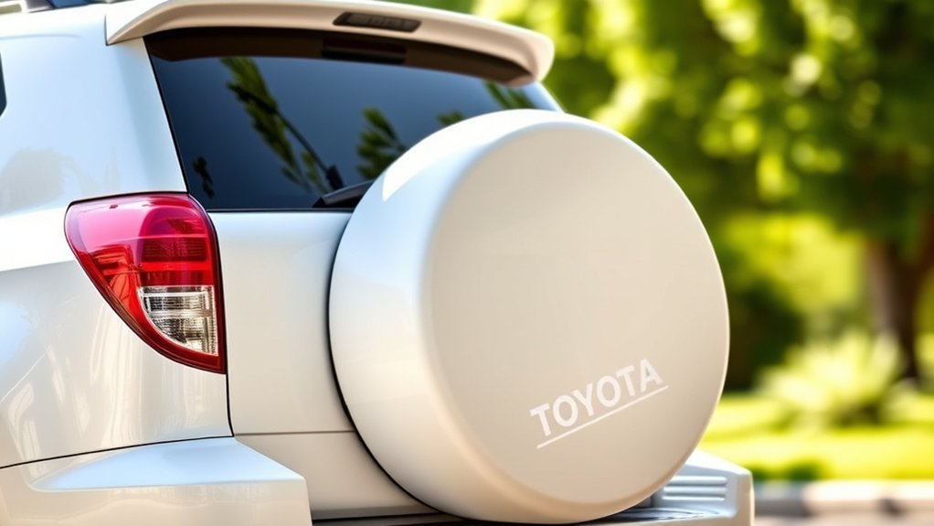white 2008 rav4 spare covers