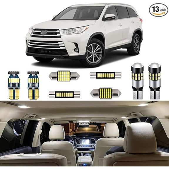 AUTOGINE 13 Piece White Interior LED Lights Kit