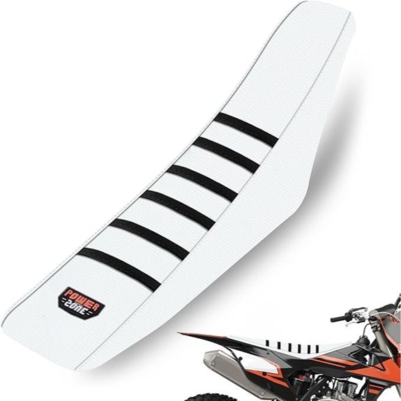 Universal Ribbed Dirt Bike Seat Cover (White)