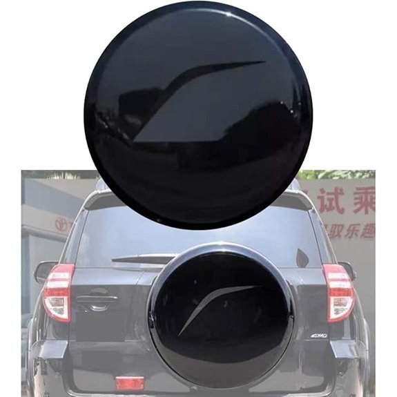 White Spare Tire Cover for T RAV4 2009-2013