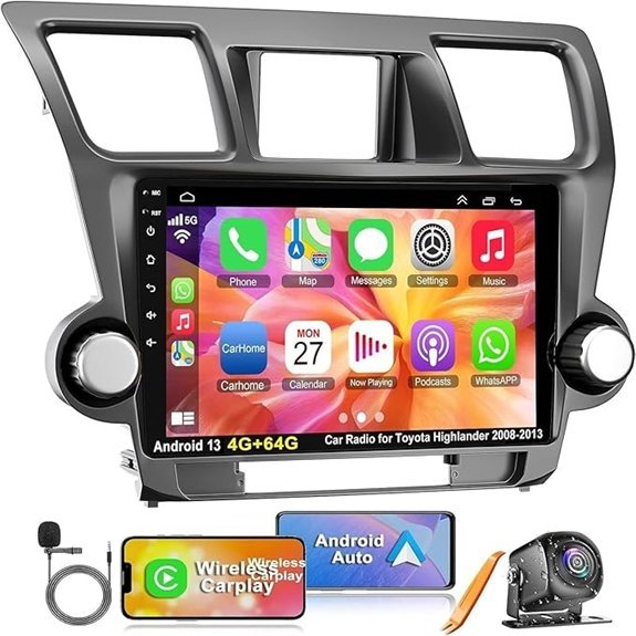 Toyota Highlander Car Radio Stereo with Wireless CarPlay/Android Auto