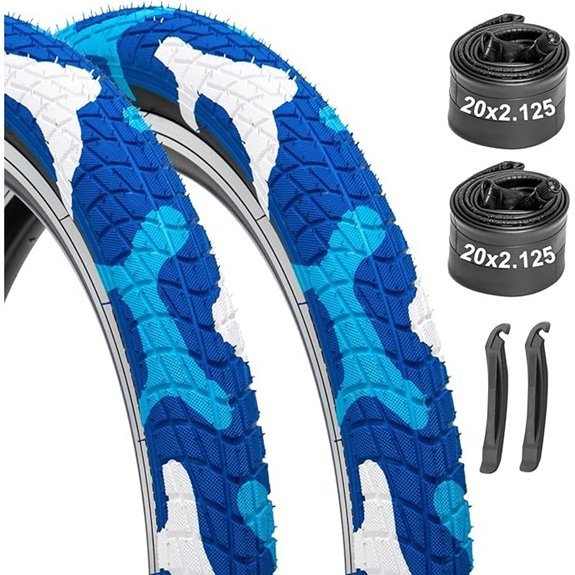 Bike Tires 16/20x2.125 2-Pack with Tubes & Levers