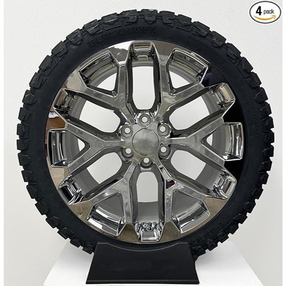 22 Inch Chrome Snowflake Replica Wheels with Tires