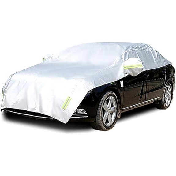 Half Car Cover All-Weather Waterproof Sunshade for Sedans