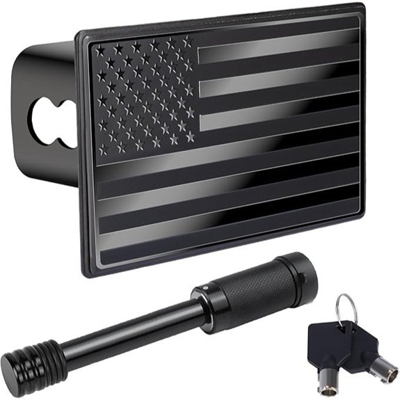 BFXM 2 Inch American Flag Trailer Hitch Cover