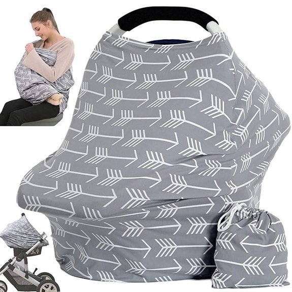 Car Seat Canopy Breastfeeding Cover (Classical Arrows)