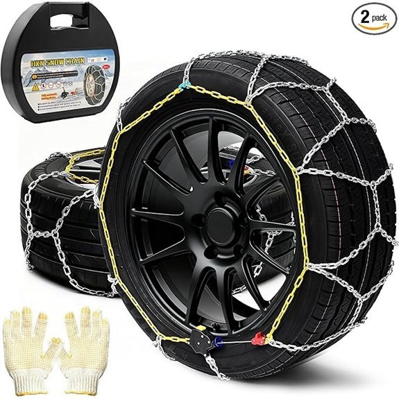 Auto Tightening Snow Chains for Cars SUVs Trucks