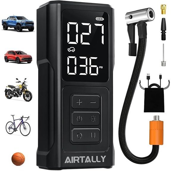 Portable Tire Inflator Air Compressor with Auto Shut-Off