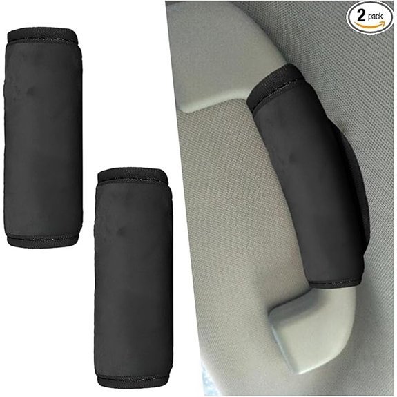 2PCS Plush Car Door Handle Protectors (Black)