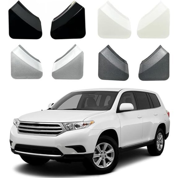 Toyota Highlander Front Bumper Tow Hook Covers (Black)