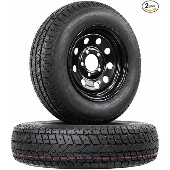 eCustomrim 2-Pack Trailer Tire Rim ST175/80D13 Black Wheel