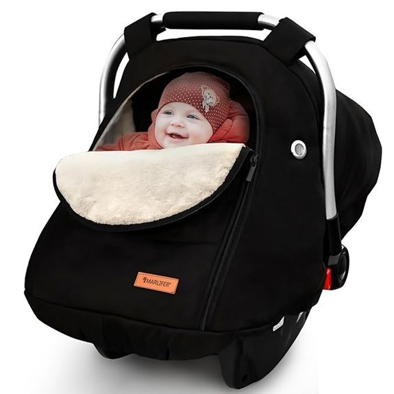 Waterproof Winter Baby Car Seat Cover Black