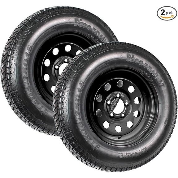 eCustomrim 2-Pack Trailer Tire with Black Wheel