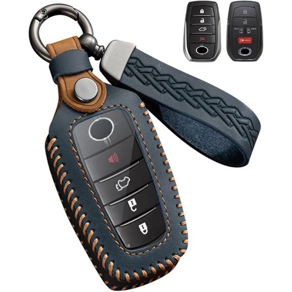 Toyota Leather Key Fob Cover Case (Blue)