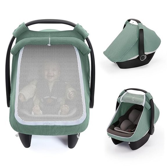 Blissful Diary Baby Car Seat Cover with Mesh Window