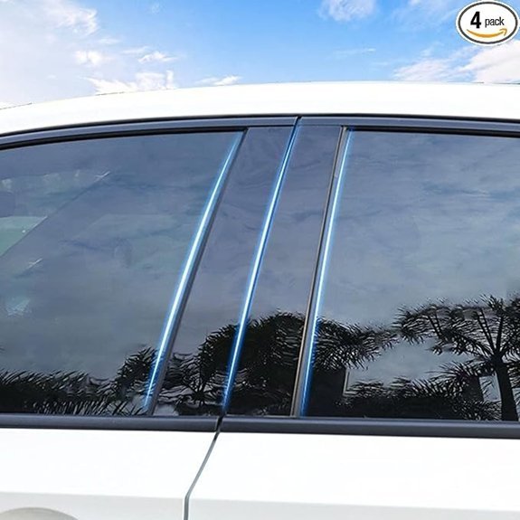 Toyota Highlander B-Pillar Trim 4-Piece Bright Black