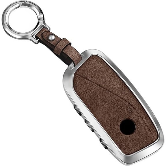 BMW Leather Key Fob Cover Case (Brown)