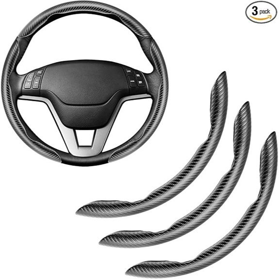 Amiss Carbon Fiber Steering Wheel Cover (3pcs)