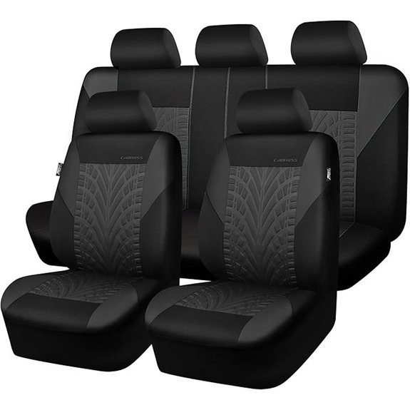 CAR PASS Full Set Car Seat Covers (Charcoal)