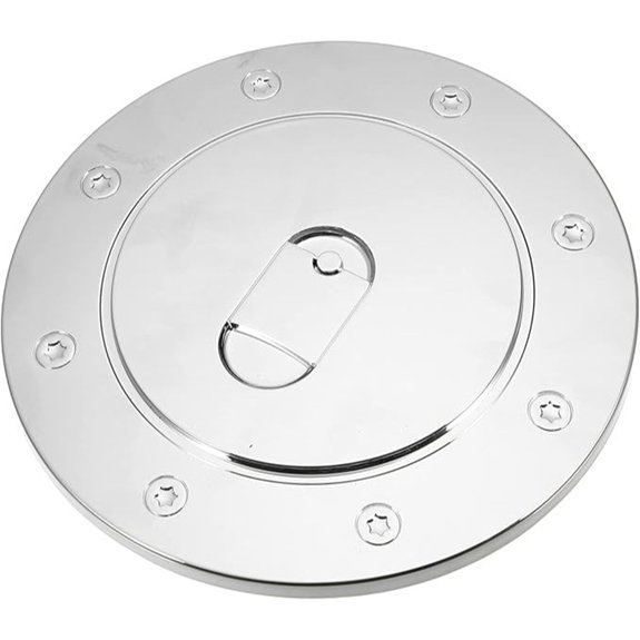 X AUTOHAUX Chrome Fuel Tank Filler Cap Cover