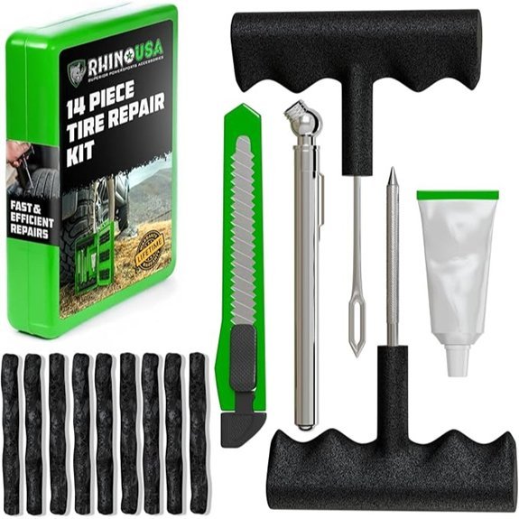 Rhino USA Compact Tire Repair Kit (14-Piece)
