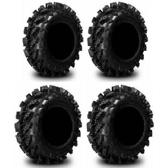 Full set of Interco Swamp Lite 28x9-14 and 28x11-14 ATV Tires (4)