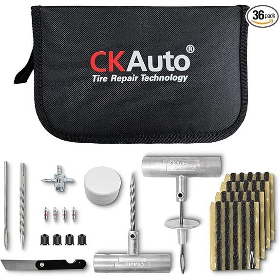 CKAuto Universal Tire Repair Kit 36-Piece Value Pack