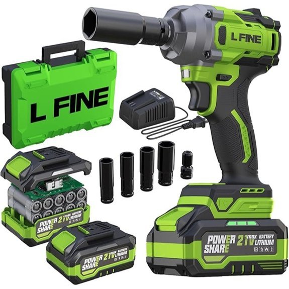 L FINE Cordless Impact Wrench Kit with Batteries