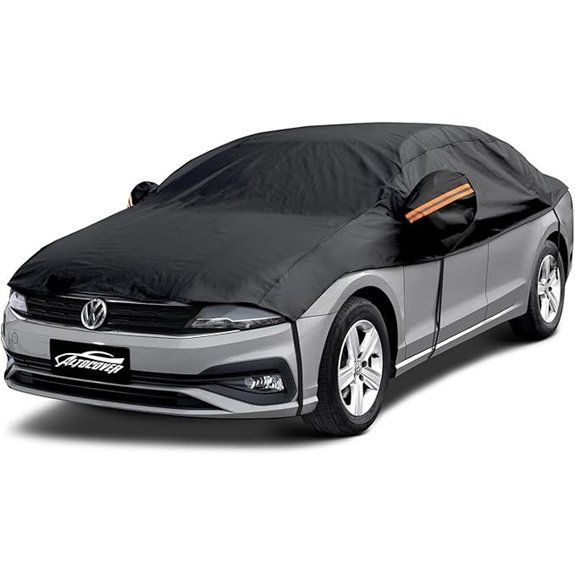 Half Car Cover with Cotton Liner All Weather Protection