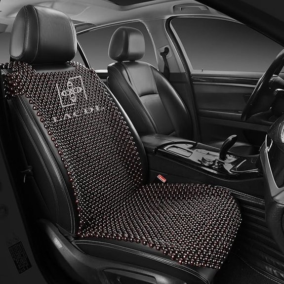 LACDL Beaded Car Seat Covers Dark Red