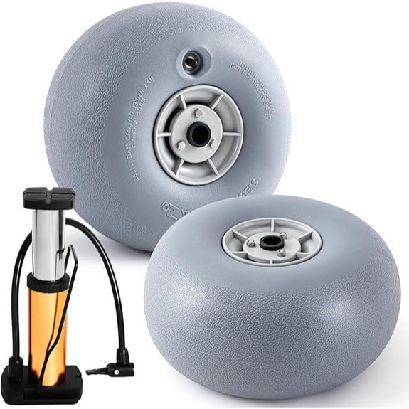 Lenwen 2 Pack PU Beach Cart Wheels