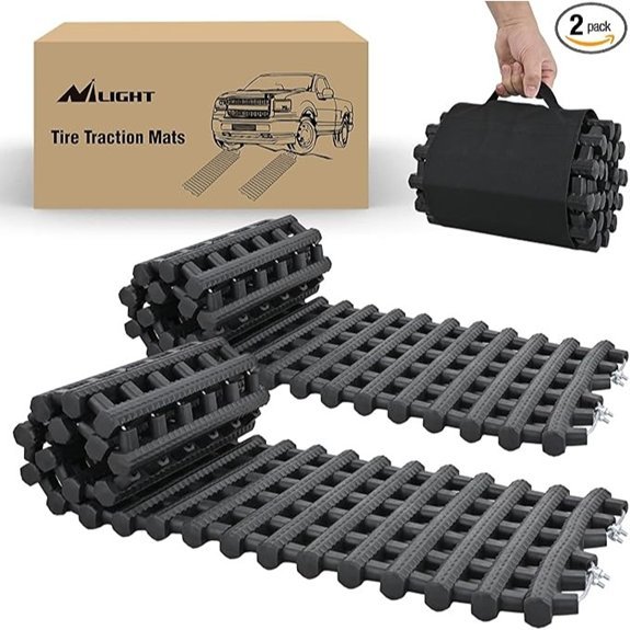 Nilight Heavy-Duty Tire Traction Mats (2 Pack)